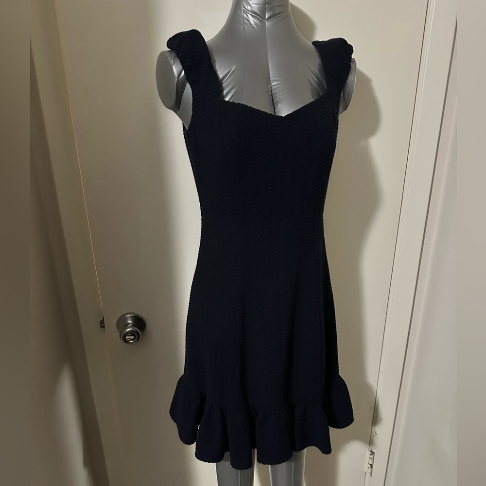 Rebecca Taylor Blue Fit and Flare Mini Dress